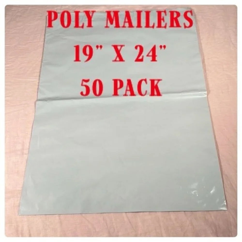 19x24 Poly Mailers Envelopes Shipping Bags White 2.5 mil 50 pack bulk mailers